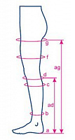 Чулок 224 ORTO мужской на одну ногу 2 класс компрессии 